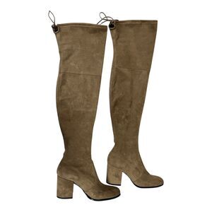 Slayer Over the Knee Boots Size 7.5 Brown Lace up